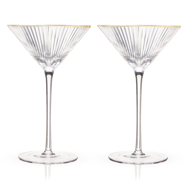 Viski Meridian Martini Glasses Stemmed Fun Cocktail Glasses Art
